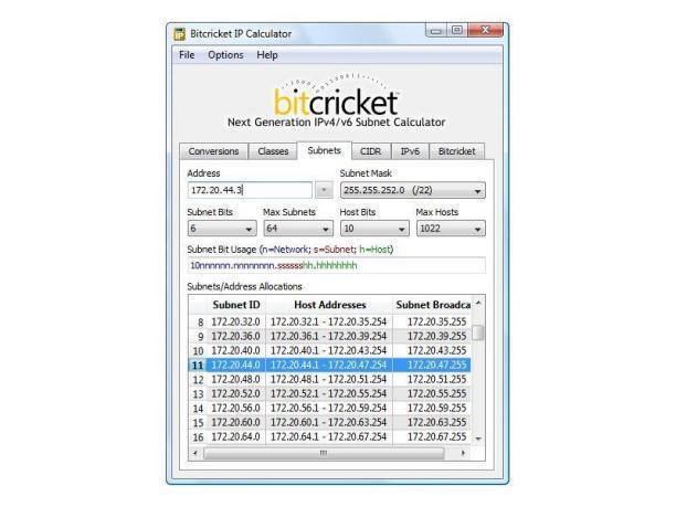 Bitcricket ip calculator download